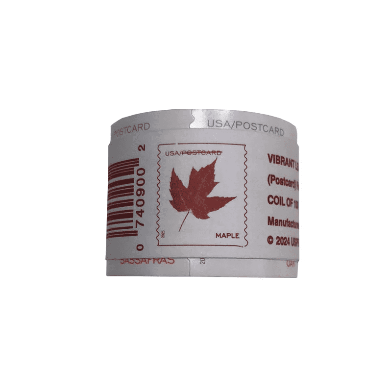 2025 Vibrant Leaves Postcard Stamps roll of 100
