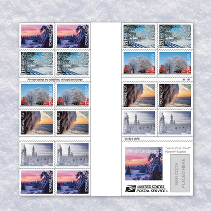 2025 Winter Landscapes STAMPS Sheets of 20