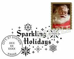2018 USPS Sparkling Holidays Santa Forever Stamp Sheets of 20