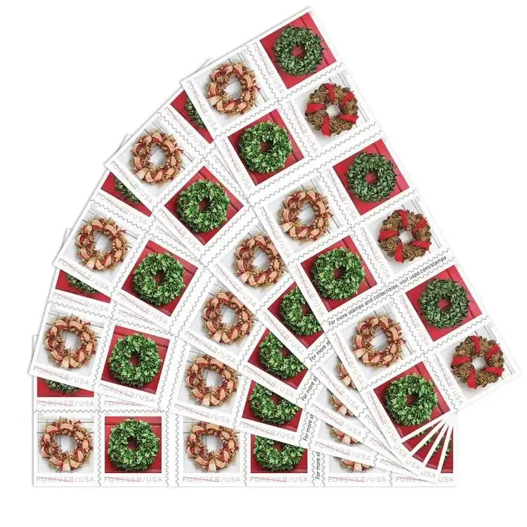 2019 USPS Holiday Wreaths Forever Stamp Sheets of 20