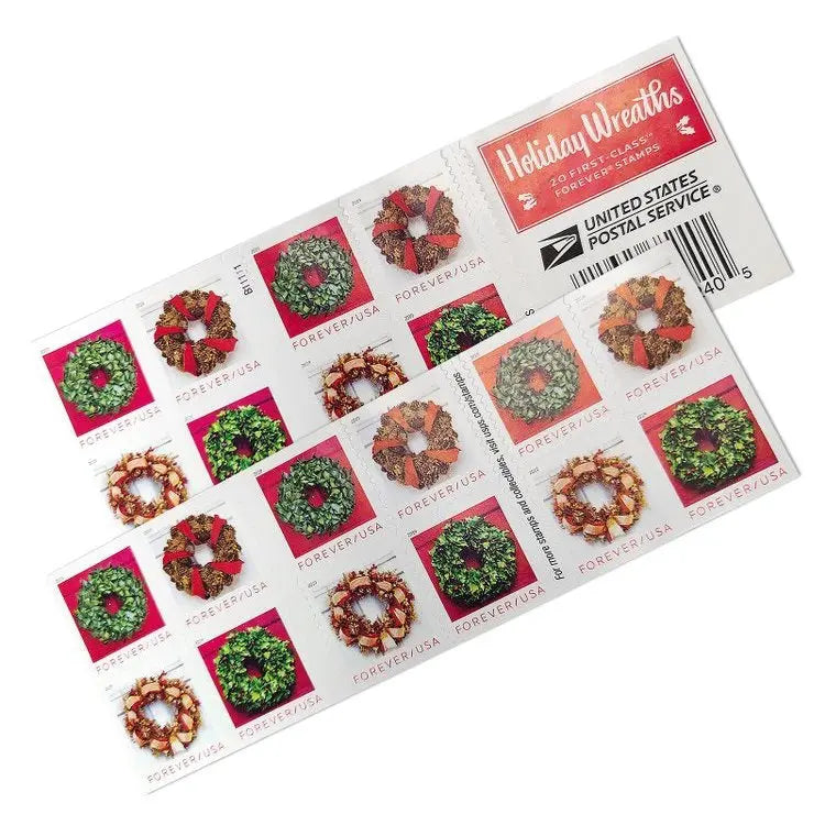 2019 USPS Holiday Wreaths Forever Stamp Sheets of 20
