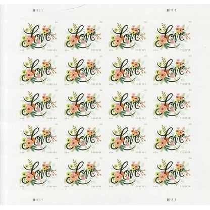 2018 Love Flourishes Forever US Stamps Sheets of 20