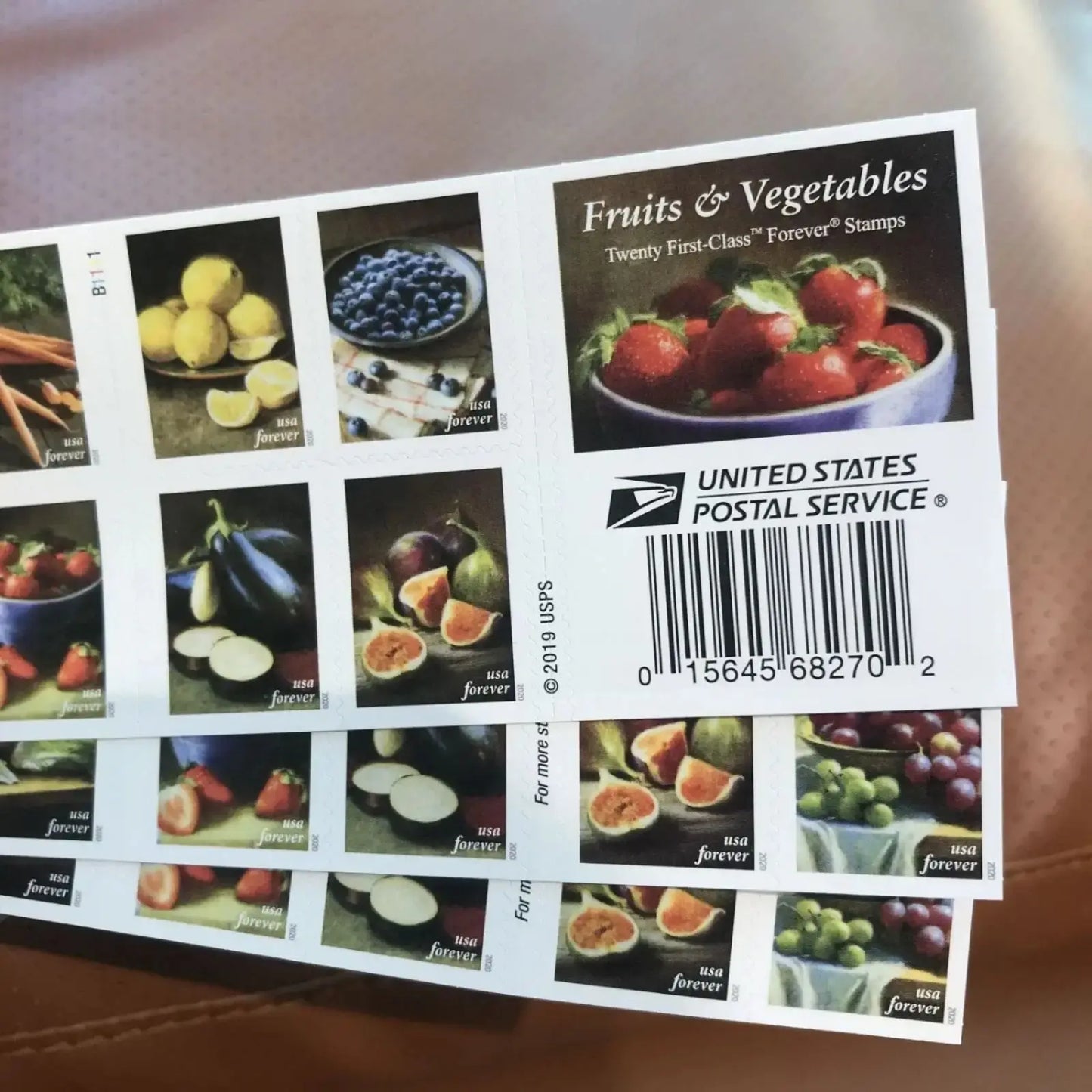 2020 Fruits & Vegetables Forever US Stamps Sheets of 20