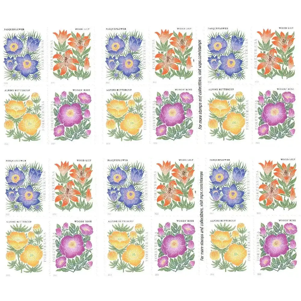 2022 Mountain Flora First-Class Forever US Stamps Sheets of 20