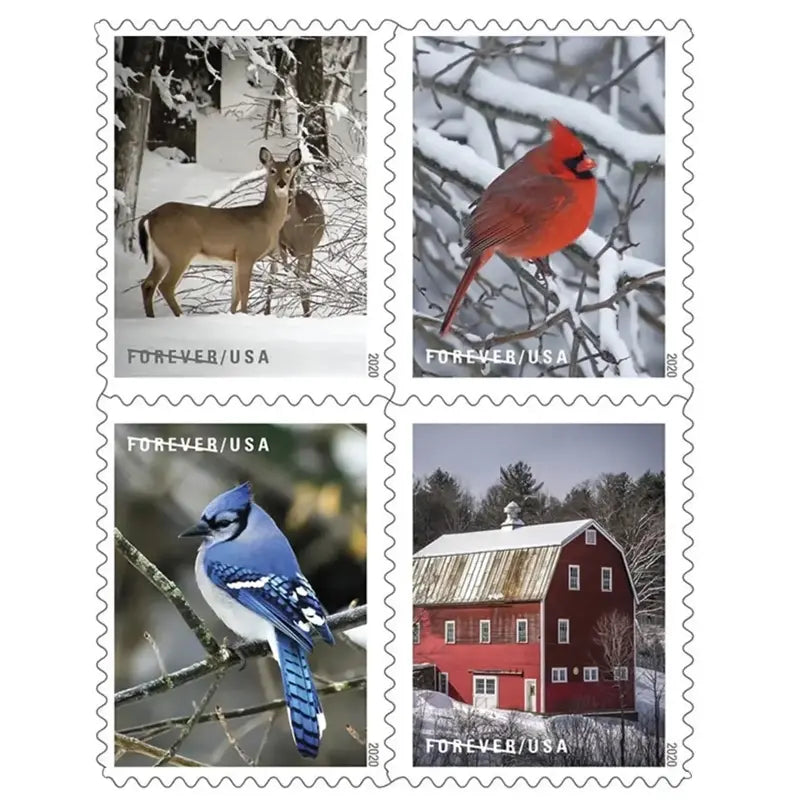 2020 Winter Scenes First Class Forever Postage US Stamps Sheets of 20