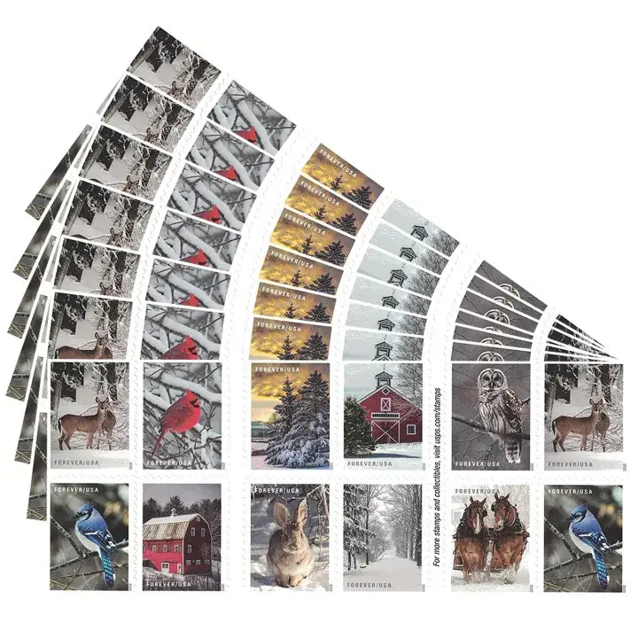 2020 Winter Scenes First Class Forever Postage US Stamps Sheets of 20
